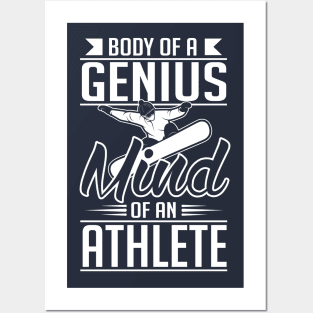 Body of a genius mind of an athlete (white) Posters and Art